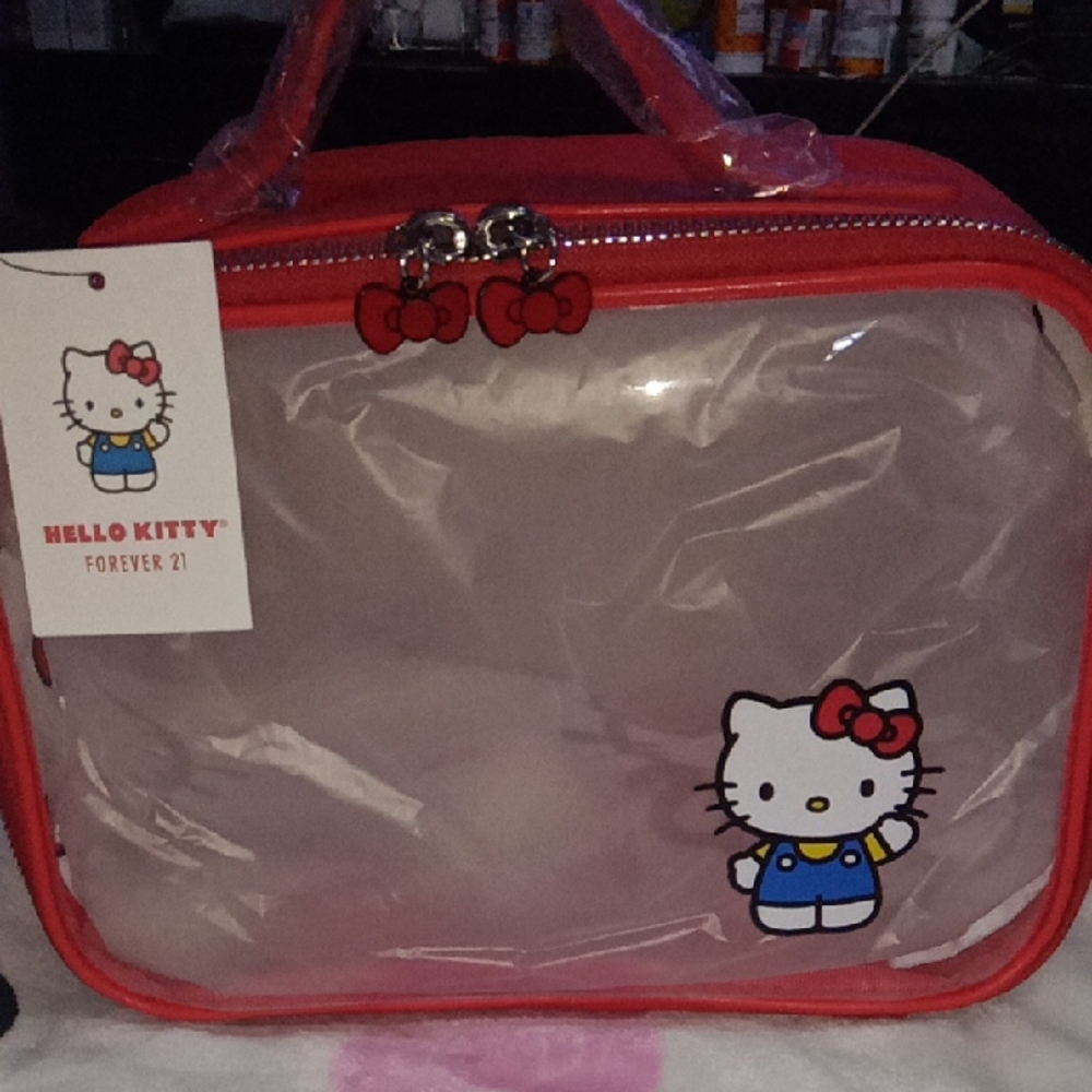 Forever 21 Hello Kitty Red Trim Clear Bag